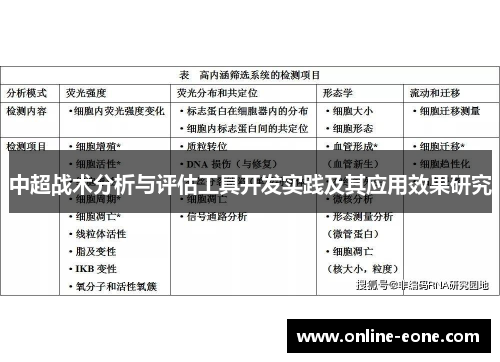 中超战术分析与评估工具开发实践及其应用效果研究